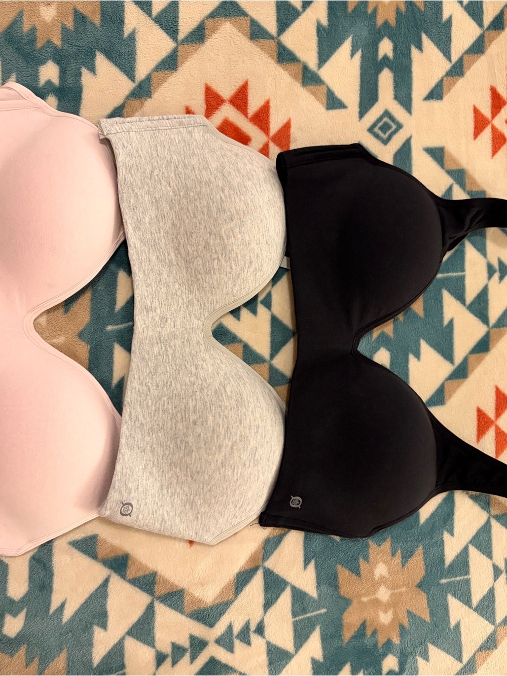 Born Seamless Molded Bra - Pink, Light Heather Gray & Black